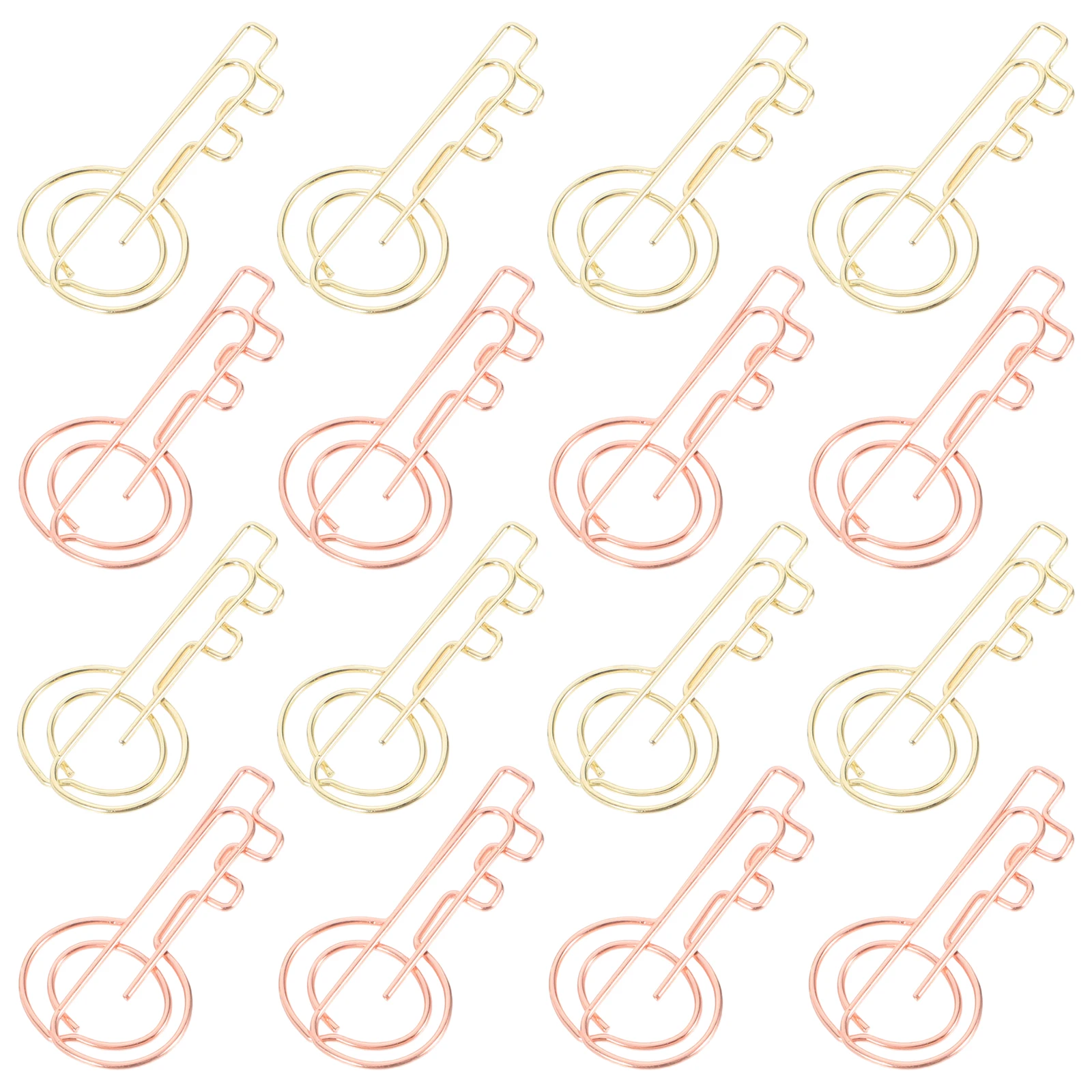 

30pcs Key Shaped Paper Clips Cute Metal Office Supplies Unique Desk Accessories Document Organizing Mini Valentine Bookmark