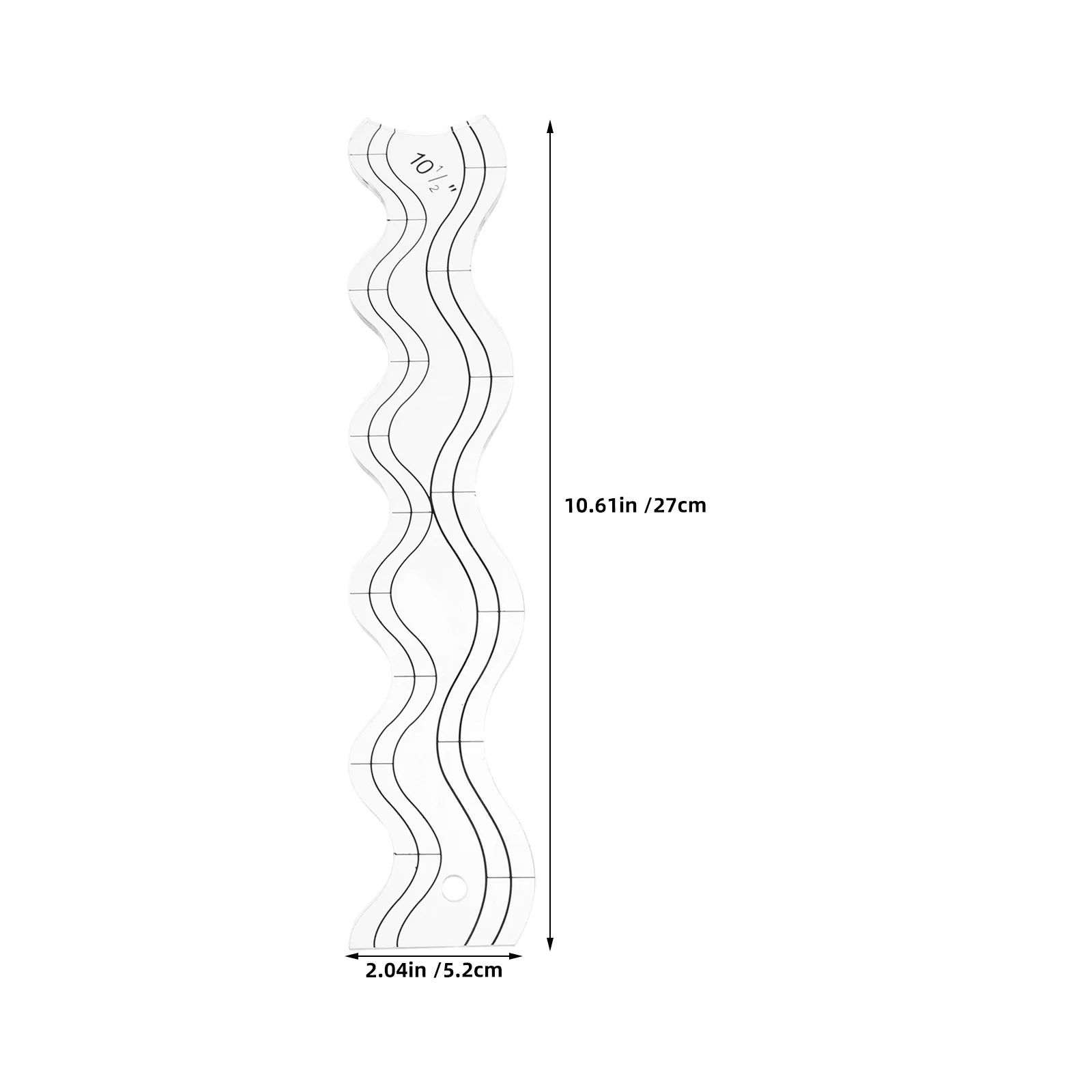 2 Pcs Quilting Stencils Templates Patchwork Curved Sewing Ruler Quilters Measurement Tools