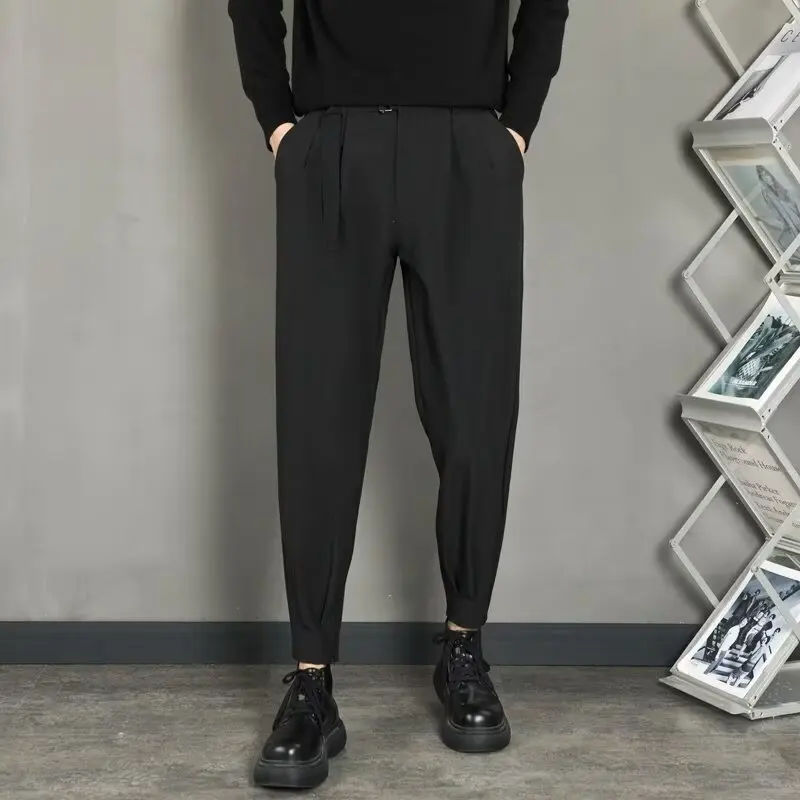 Autumn Black Pants Man Suit Pants Men Trousers High Quality Men's Clothing Elegant Clothes Man Men's Summer Slacks Suits Dress