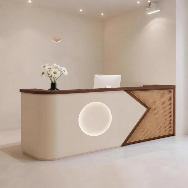 

Premium Contemporary Reception Desk with Storage Solutions for Executive Office Front Lobby Furniture Hotel Check In Counter