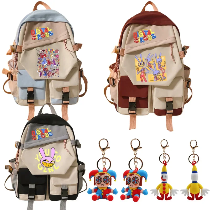 The Amazing GAME Digital Circus Backpack  Student Camping Traveling Work Package Children Textbook Computer Storage Bag Gifts