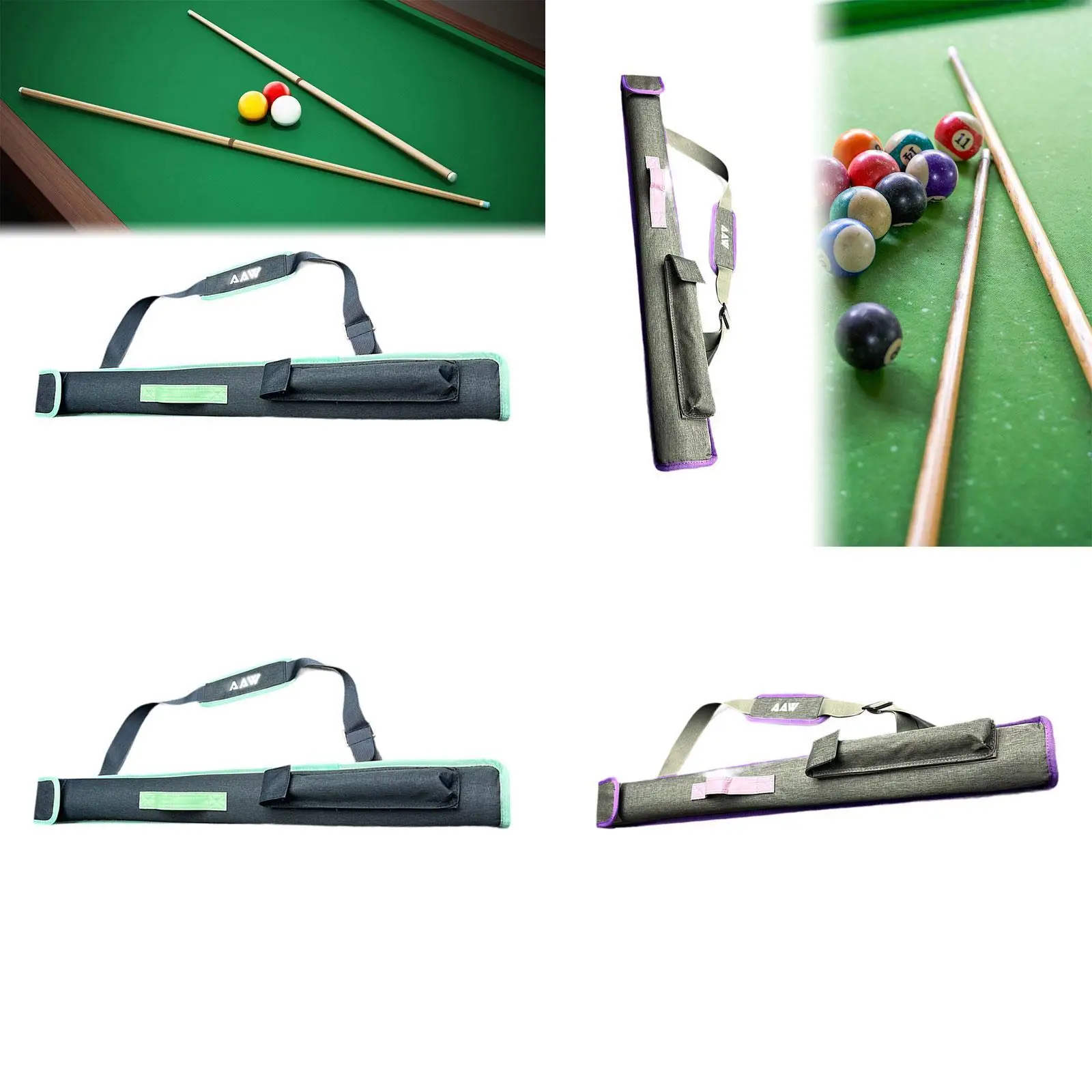 

Pool Cue Bag Storage Bag Lightweight Zipper Container Stick Carrying Bag
