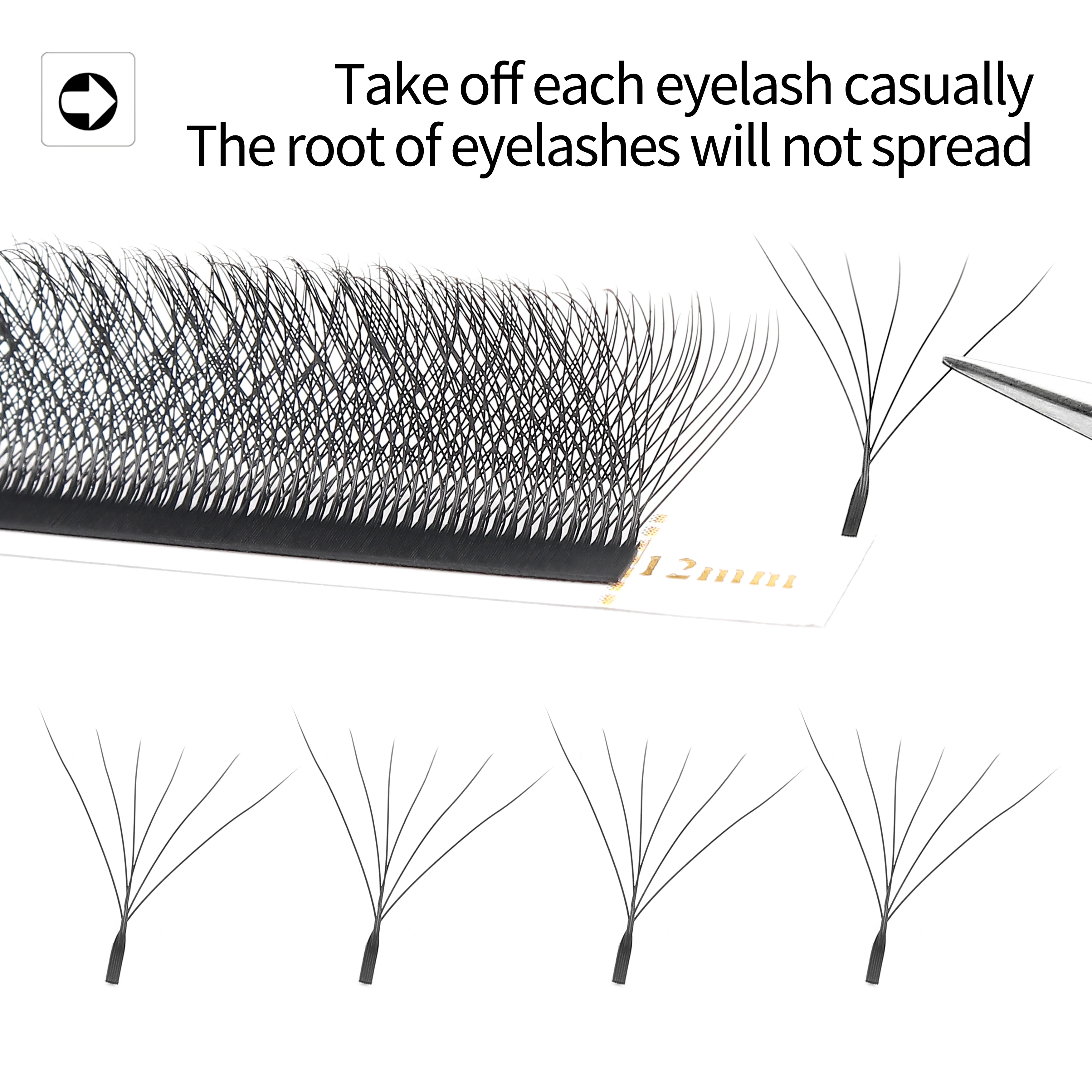 W Shaped Lashes Bloom 2D 3D 4D 5D 6D 7D 8D Russian Volume Premade Fans Eyelashes Extension Natural Soft YY Individual Lashes