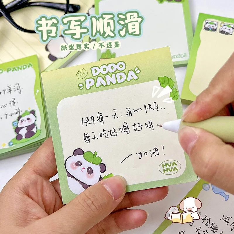 50sheets Panda Sticky Note Book, Cute Non-sticky Notes, High-value Sticky Note Paper, Student Portable  Memo Pad Notepad