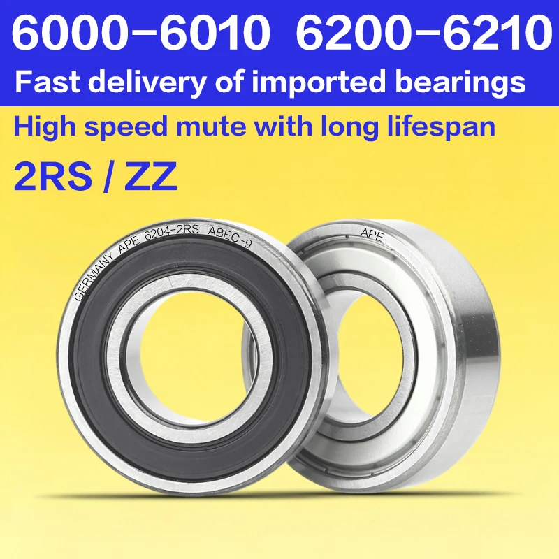 2-10pcs abec-9 bearing 6200 6202 6002 6201 6000 6001 6003 6203 6004 6204 6005 6205 6006 6206 -2RS RS Z ZZ bearings