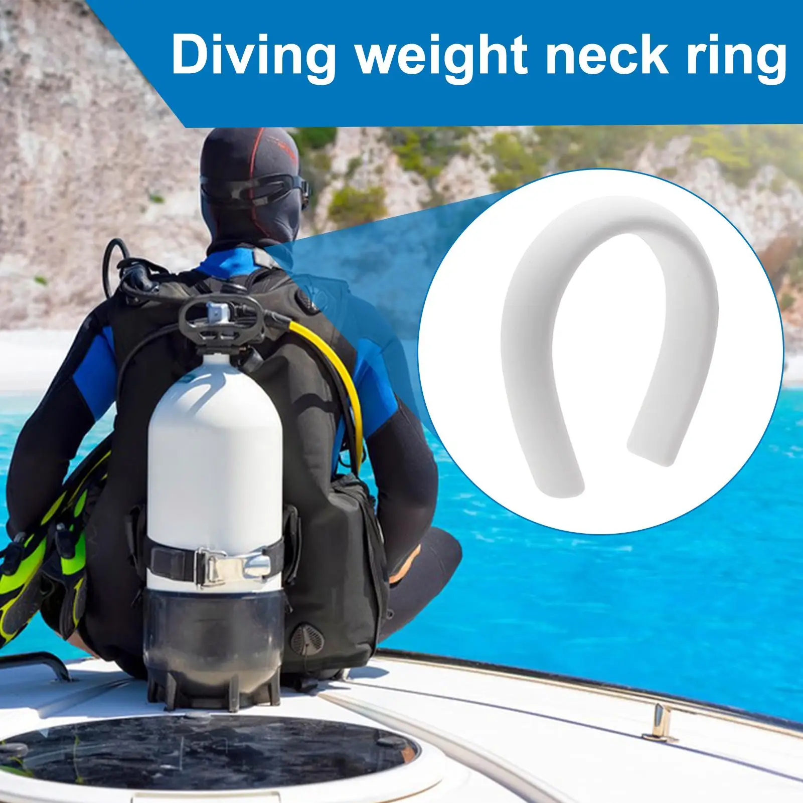 

1kg Soft Silicone Freediving Neck Lead Weight Freediver Collar Comfortable Freediving Buoyancy Control Must-have Accessory