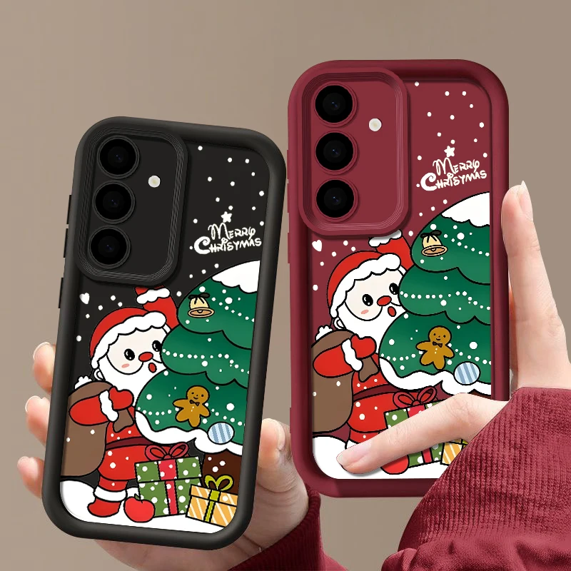 

Чехол с рисунком Санта-Клауса для Samsung Galaxy S24 FE S25 Edge S23 S22 Ultra Plus A56 A17 A16 A15 A55 A54 A53 5G Мягкий чехол для телефона