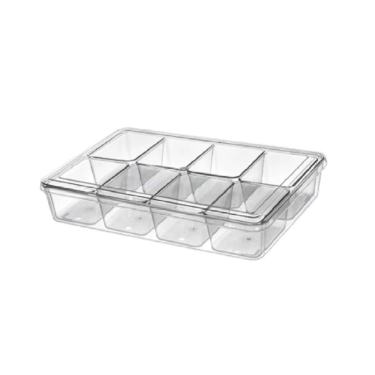 

8 Grids Spices Box Condiment Server Multiuse Clear Stackable Container Seasoning Rack Spices Box for Cabinets Pantry