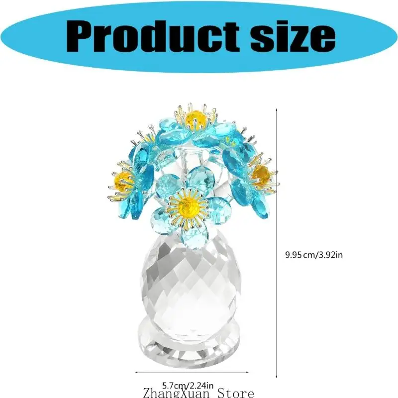 Dekorative Kristall-Naturskulpturen, beliebte Raumverschönerung, Blumenstück, Blumenstrauß-Ornament, 3 x – Detail 6
