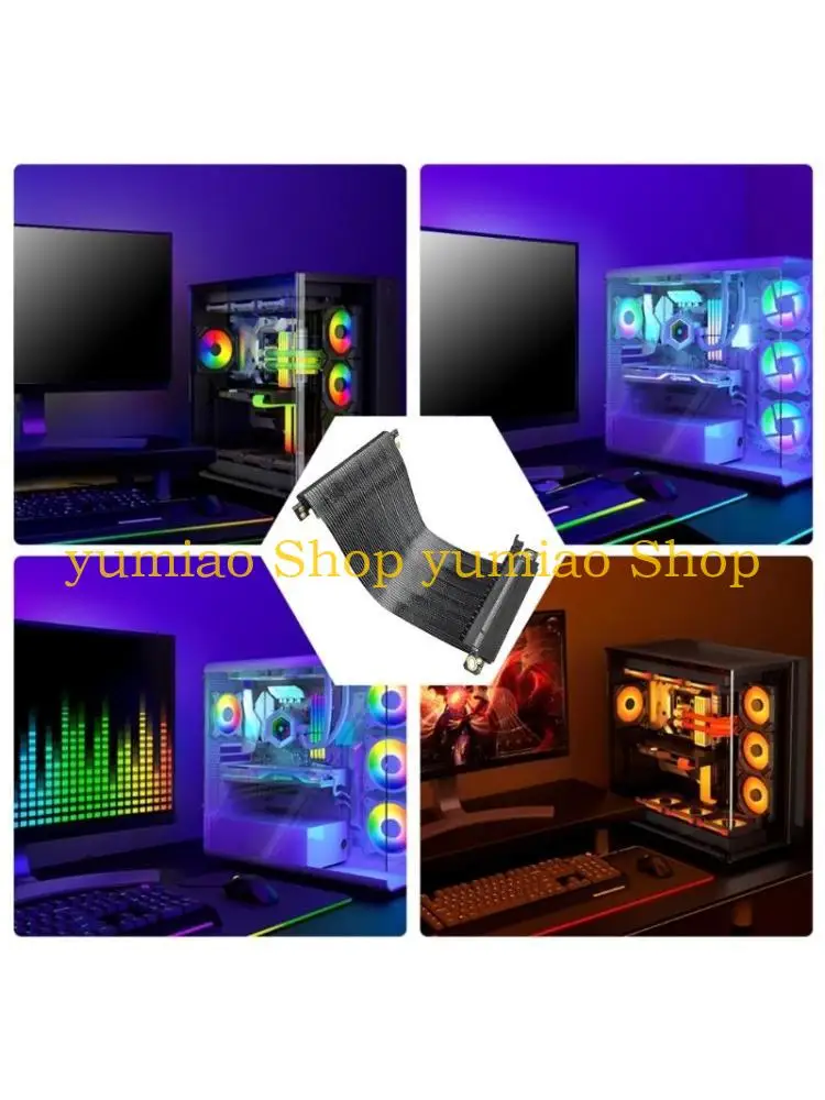 

Тонкий кабель PCIE5.0 X16 Riser 587B, совместимый с двунаправленной полосой пропускания графического процессора 64 ГБ/с