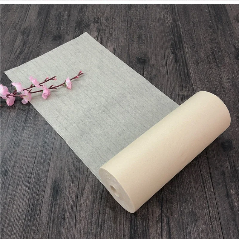 20m 50m 100m Rolling Xuan Paper Chinese Calligraphy Painting Papel Arroz Half-Ripe Xuan Paper Ultra-thin Transparent Rice Paper