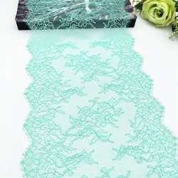 3y/lot Width 21cm Light Green Eyelash Lace Trim For Lingerie Sewing Craft DIY Apparel Fabric Lace Wedding Garment Accessory