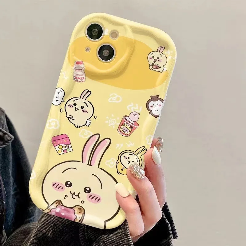 Cute Chiikawa Usagi Protective Shell For Apple iPhone 17 Pro Max 16 -15 -14- 13 -12 -11 Plus X Soft Shockproof Cartoon Cover