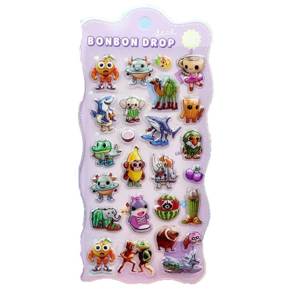 ملصقات الإغاثة ثلاثية الأبعاد تونغ تونغ الصحور Tralalero Tralala ملصقات مقاوم للماء ملصقات الزخرفية لطيف Casesdiy لعبة هدية