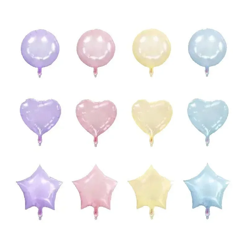 

18 Inch Crystal Color Love Star Round Aluminum Balloon Cocktail Party Floating Empty Birthday Wedding Party Decoration