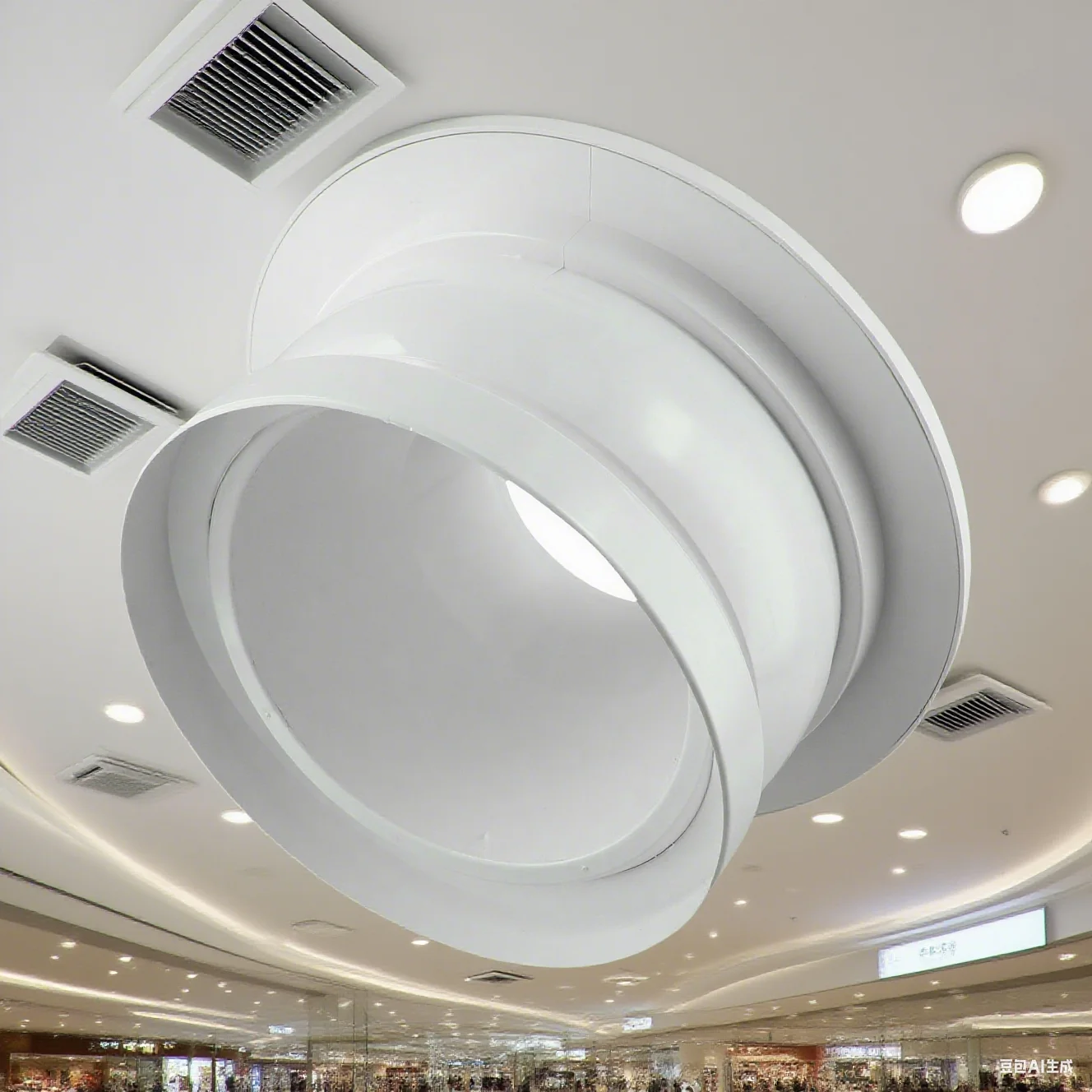 تصميم دائري لفتحة عادم تكييف الهواء مع هيكل ABS وفوهة قابلة للتعديل 360 درجة لتدفق الهواء الداخلي المحسن
