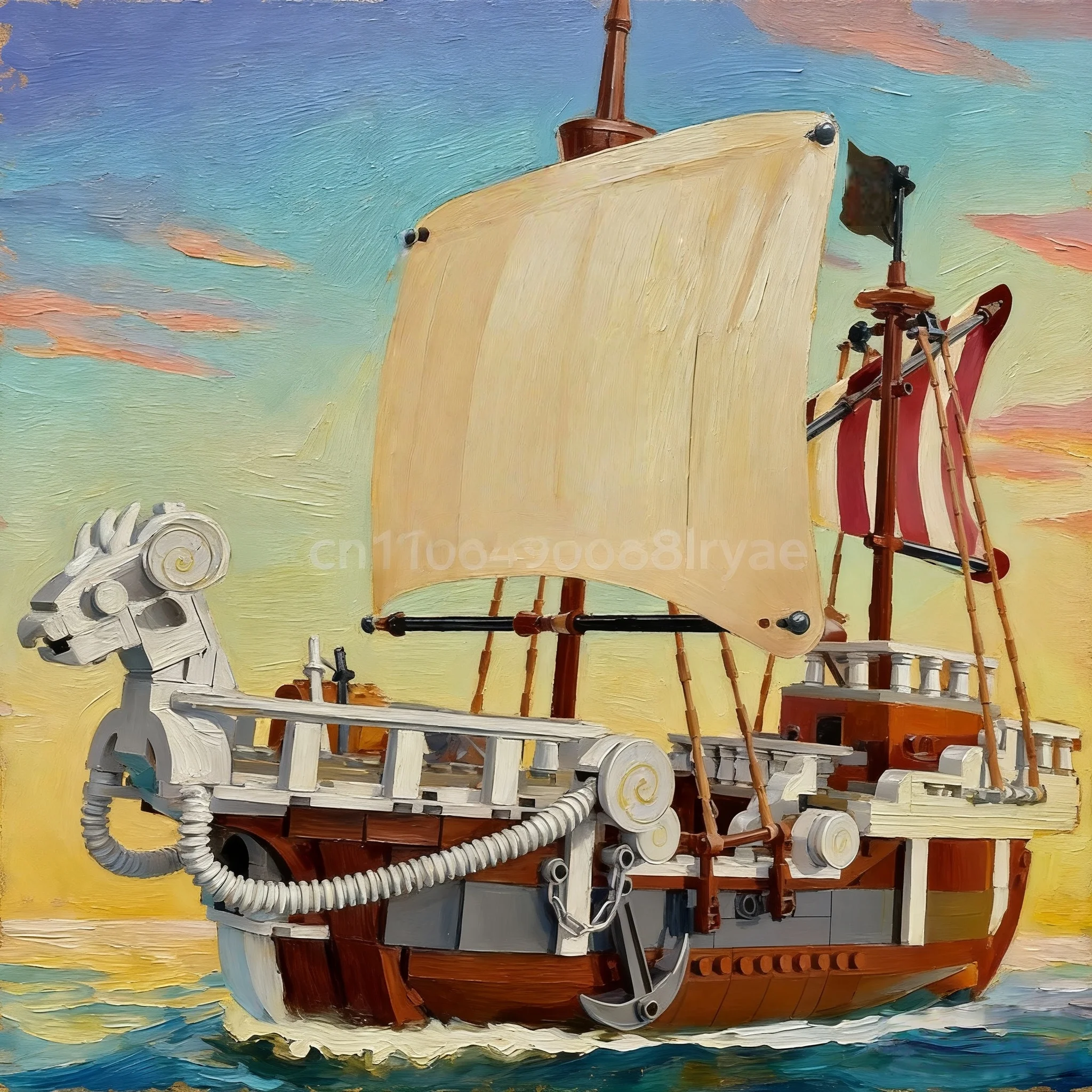 

1376 штук, приключенческие лодки, аниме модели, наборы моделей лодок, кирпичные узоры, игрушки для взрослых и детей, рождественские подарки