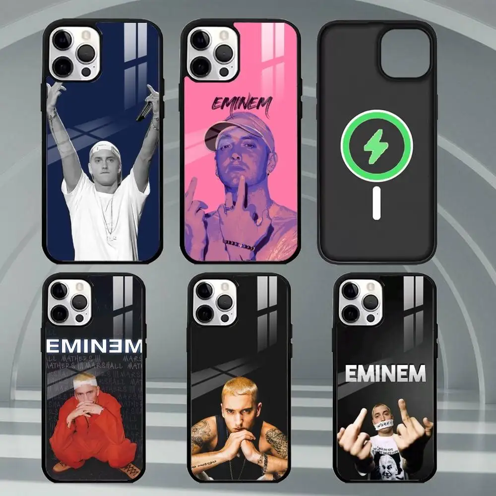 

Чехол для телефона S-Singer E-Eminem для iPhone 17,16,15,14,13,12,11 Plus, Pro Max, магнитный для беспроводной зарядки Magsafe