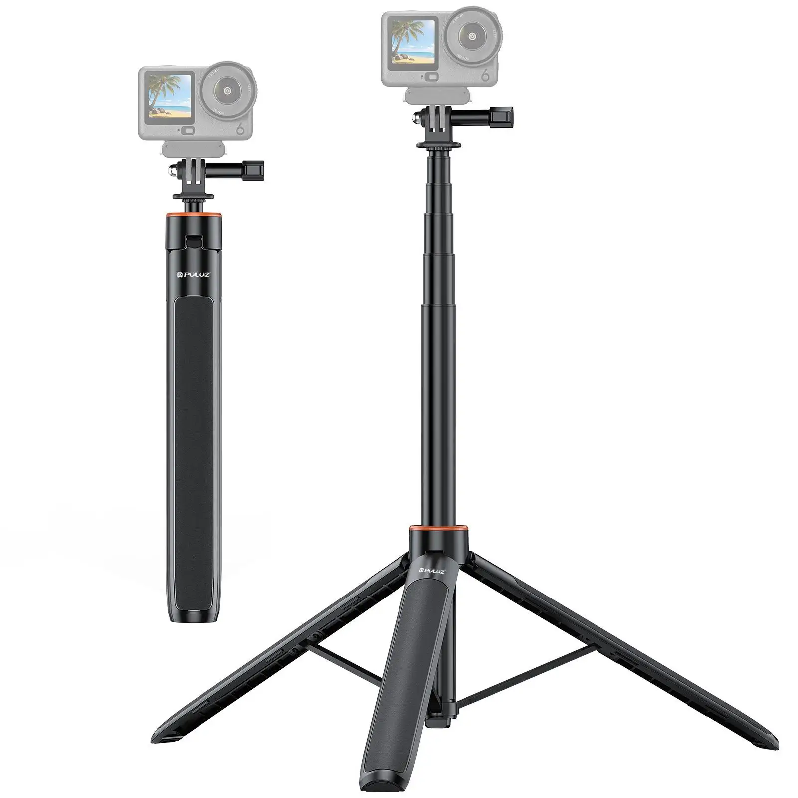 Selfie Stick Stand Tripod Vlog Live Streaming Adjustable Extension Rod For GoPro MISSION 1/1 PRO /DJI Action Cameras Accessories
