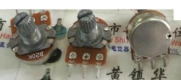 

5pcs/lot 148-type single-potentiometer B20K with 41 stepped handle with thread length 15MM shell