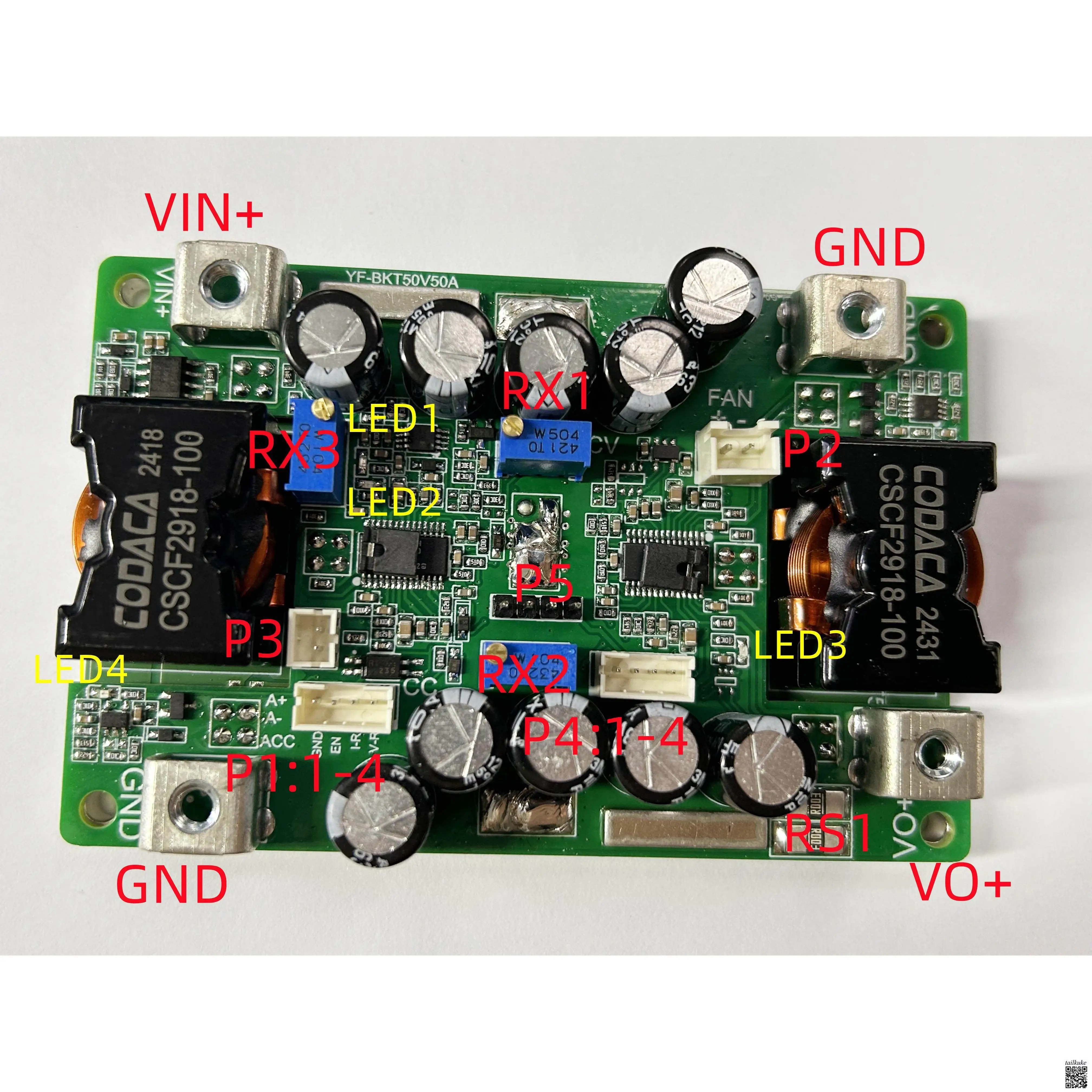 DC Automatic Step-up/step-down Power Supply Module for RV Charging, Adjustable Constant Voltage and Constant Current 50A/12-55V