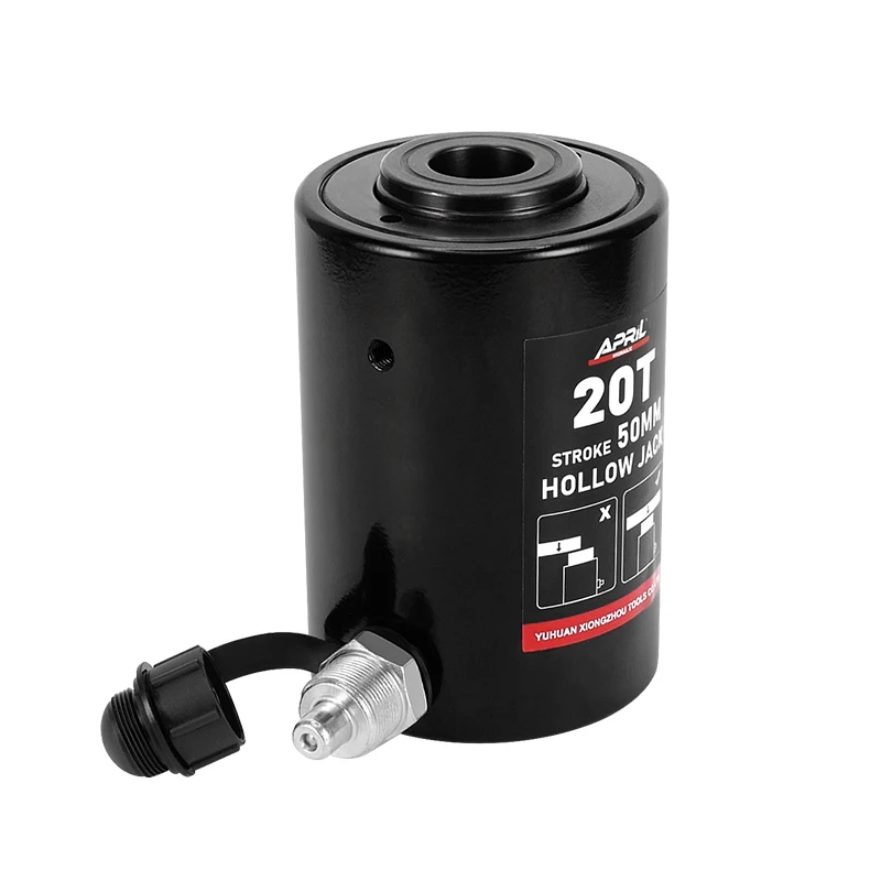 RCH-2050 20 Ton Hydraulic Hollow Plunger Jack  50 Mm2 Capacity  Heavy-Duty Hydraulic Hollow Cylinder Ram