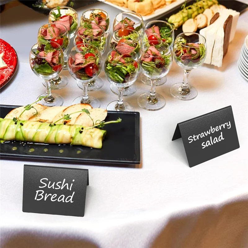 Professional 15 PCS 4 X 3 Inch Mini Chalkboard Signs For Food, Reusable Drink & Food Labels For Buffet, Party And Bakery