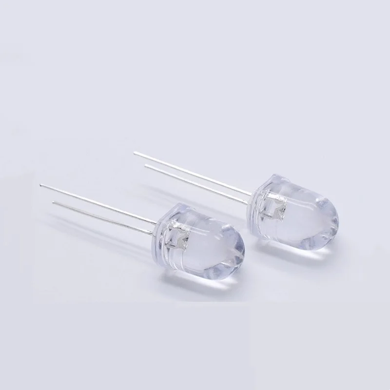 10PCS highlight F10mm light-emitting diode Red yellow blue green white lights 10MM LED bead Transparent indicator light NEW