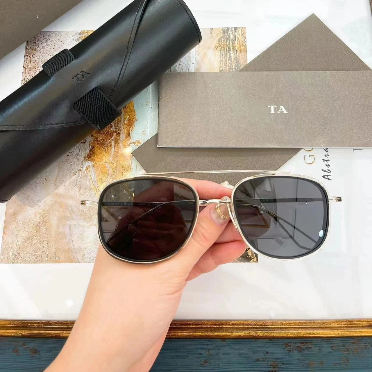 

Original Factory For DIYTA DT DTX-118 With Brand Box Luxury Classic Premium Trendy Silver Alloy Frame Retro Men Women Sunglasses