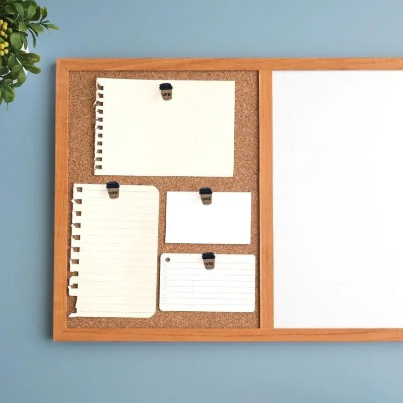 652F Fashionable Coffee Cup Corkboard Push Pin Set Box Accessory for Enhancing Creativity In Workspaces and Study Area