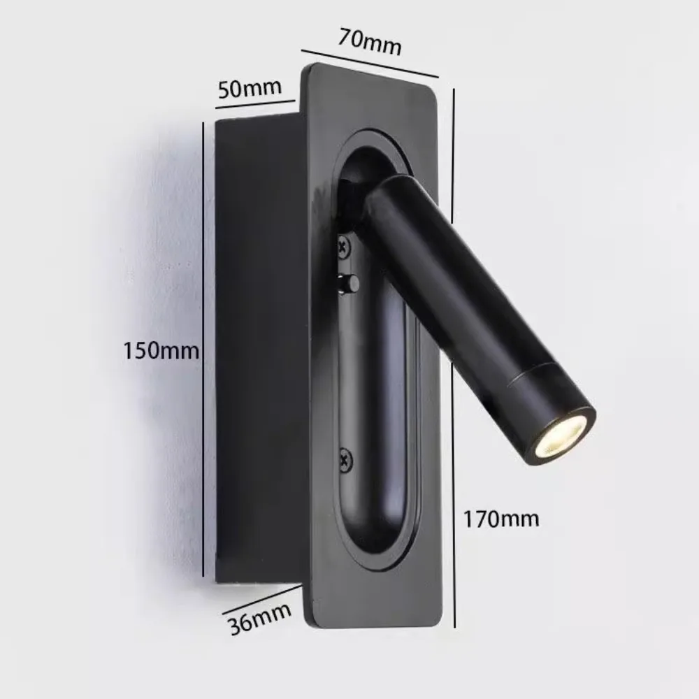 Modern Nordic Full Spectrum Eye Protection Cylindrical Shape LED Wall Lamp Creative Light for Bedroom Home Decoration Chandelier