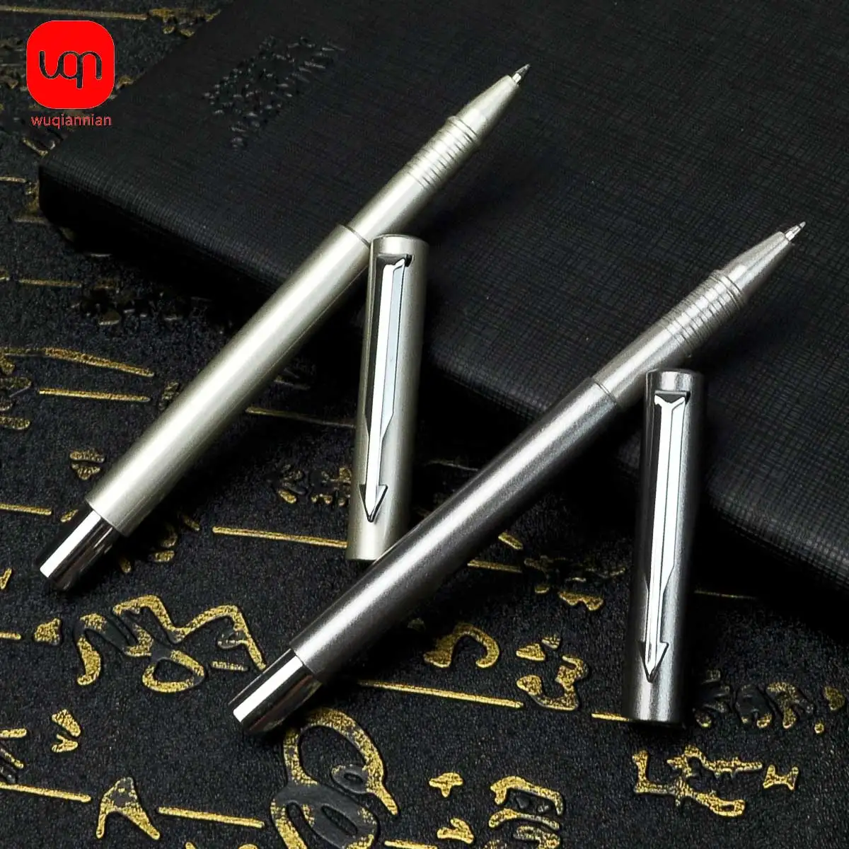 WQN gel pens sets cute cheap 0.5mm stuff school&Office supplies Kawaii Aesthetic stationery elegant silver gray signing pen