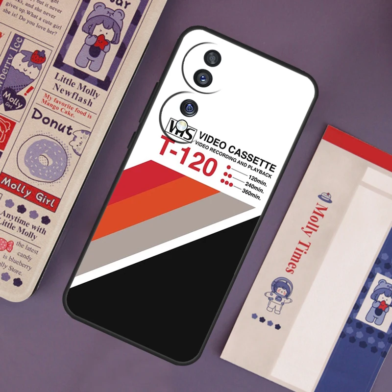حافظة شريطية ريترو VHS لهاتف Honor Magic 7 Lite 5 6 Pro Honor 200 Pro 50 70 90 X9b X9a X8b X8a X8 X9 X9c