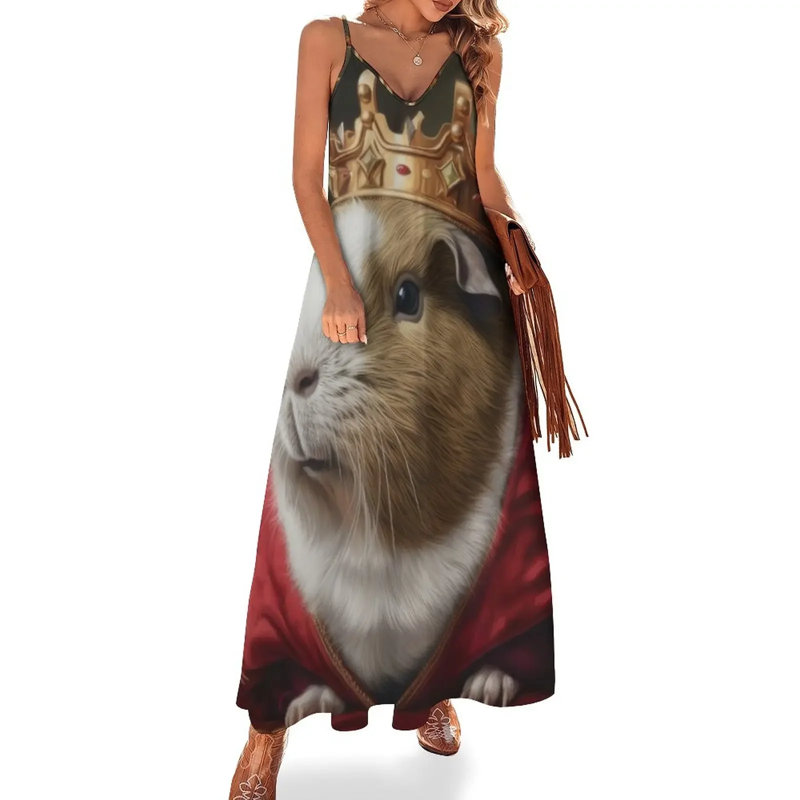 

Guinea Pig King or Queen with Royal Crown Sleeveless Dress clothes dress summer 2025 women dress summer
