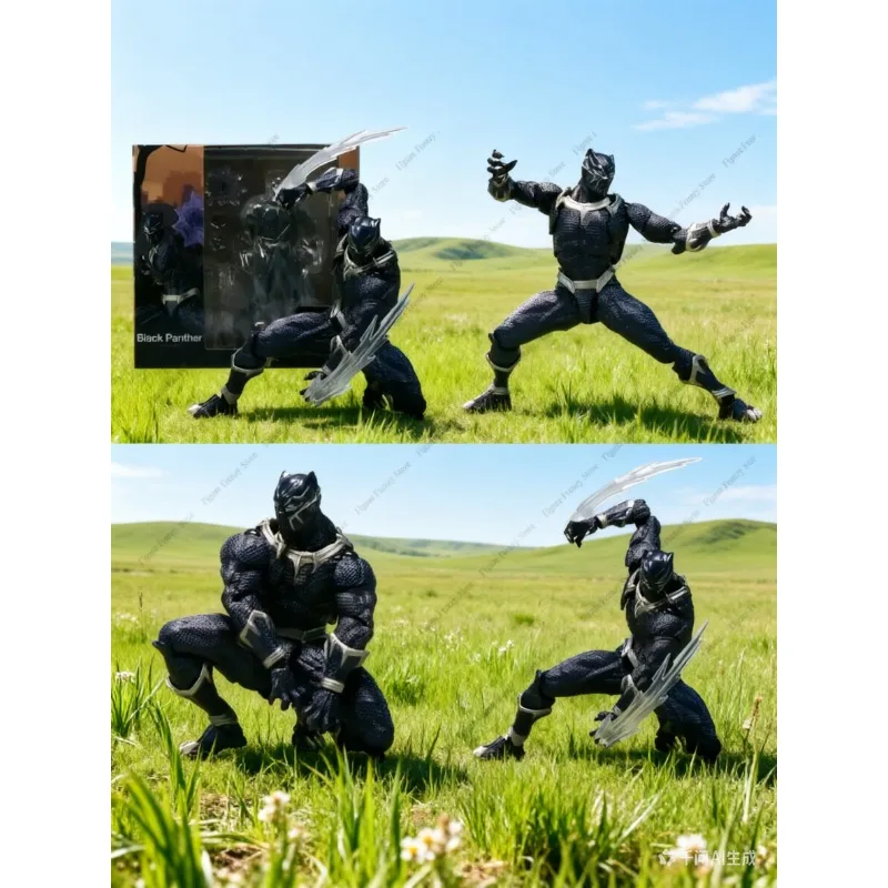 

Special Offer Revoltech Yamaguchi Figures for Black Panther Deadpool Venom Mol King of Wakanda Black Panther T Challa Action