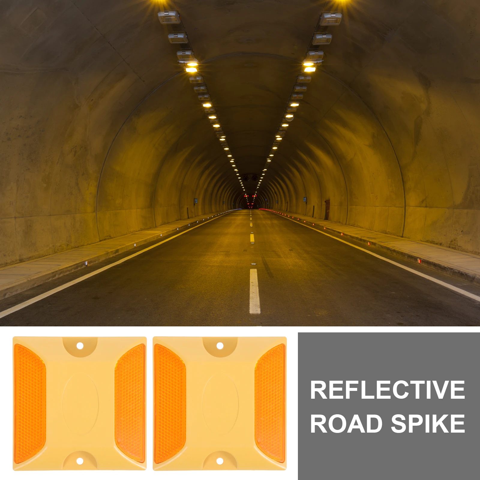 4 Pcs Delineator Driveway Markers Reflective Emergency Reflector Road Sign Abs Reflectors