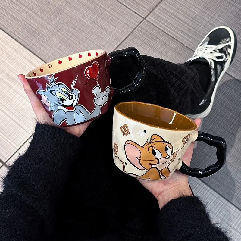 Kawaii Genuine Tom and Jerry Spike Makeup Birthday Gift for Girls Cute and Practical Cartoon Cup Water Cup Toy