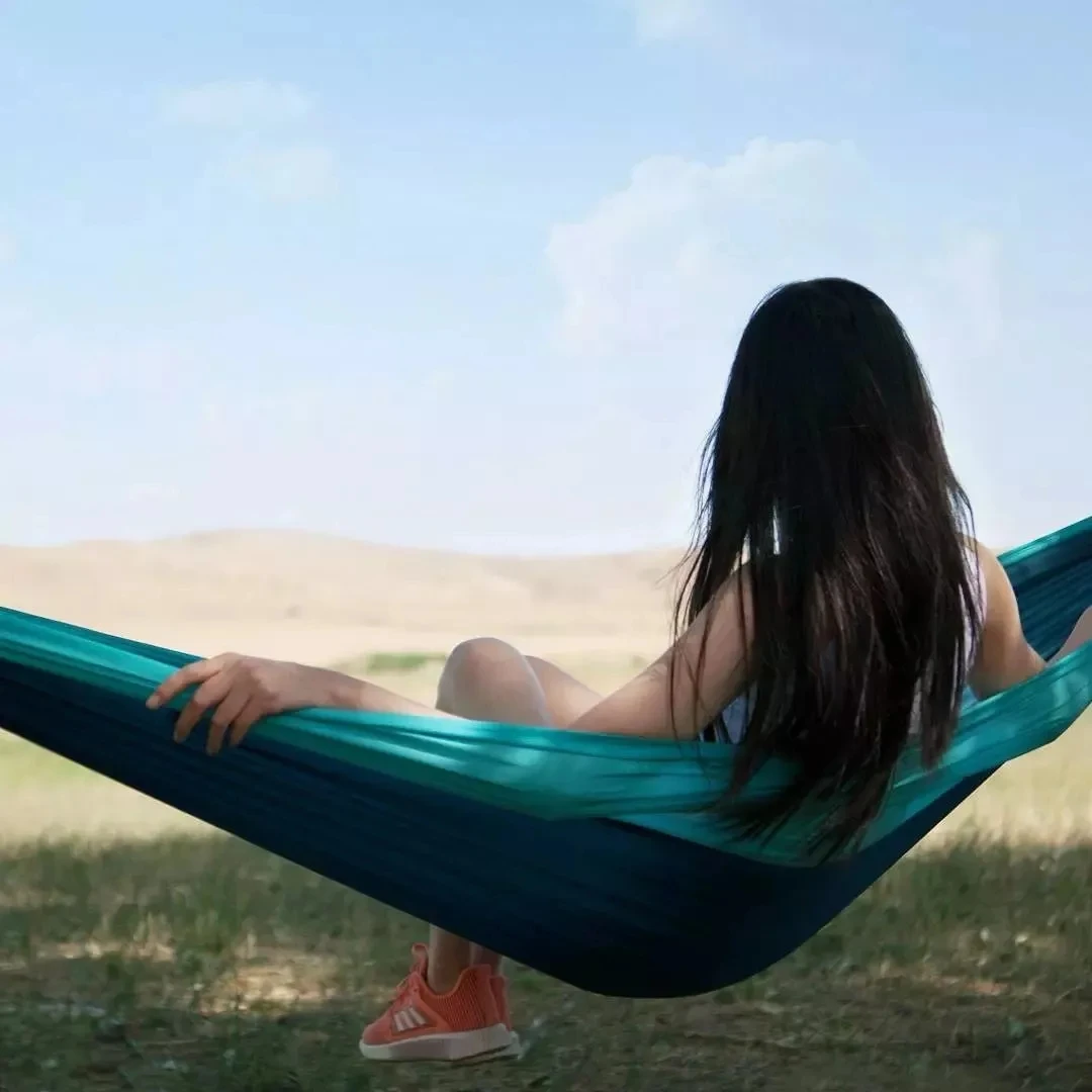 Xiaomi Outdoor Hammock Parachute Cloth Anti-rollover Swing Bed Outdoor Camping Hammock Adult Sleeping Bed Hanging Chair