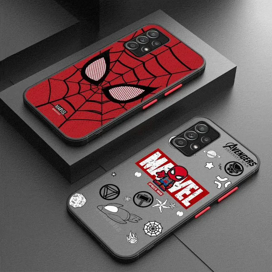 Marvel Sipider Man Phone Case for Samsung Galaxy A14A12 A13 A21s A22 A23 A31 A32 A33 A42 A52 A53 A72 A73 Matte Shell