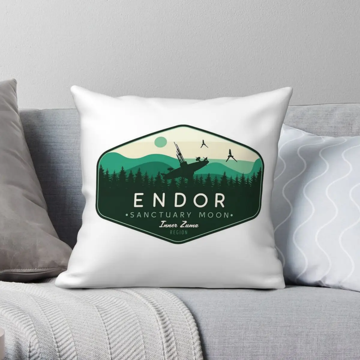 Endor Sanctuary Moon Inner Zuma Region Square Pillowcase Polyester Linen Velvet Pattern Decor Throw Pillow Case Bed Cover 45x45