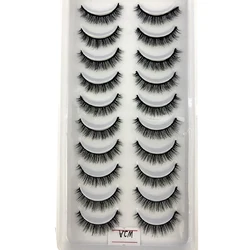 NEW 10 Pairs Natural False Eyelashes Fake Lashes Long Makeup 3d Mink Lashes Extension Eyelash Mink Eyelashes for Beauty maquiage