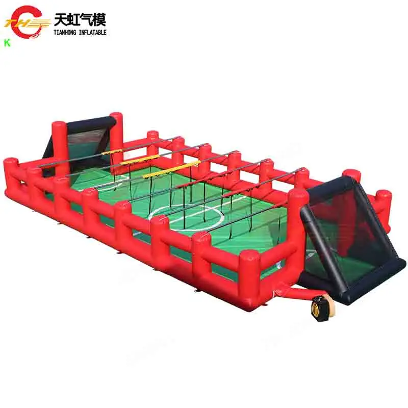 

Надувное футбольное поле 12x6м на заказ с препятствиями, коммерческое футбольное поле для спортивных игр