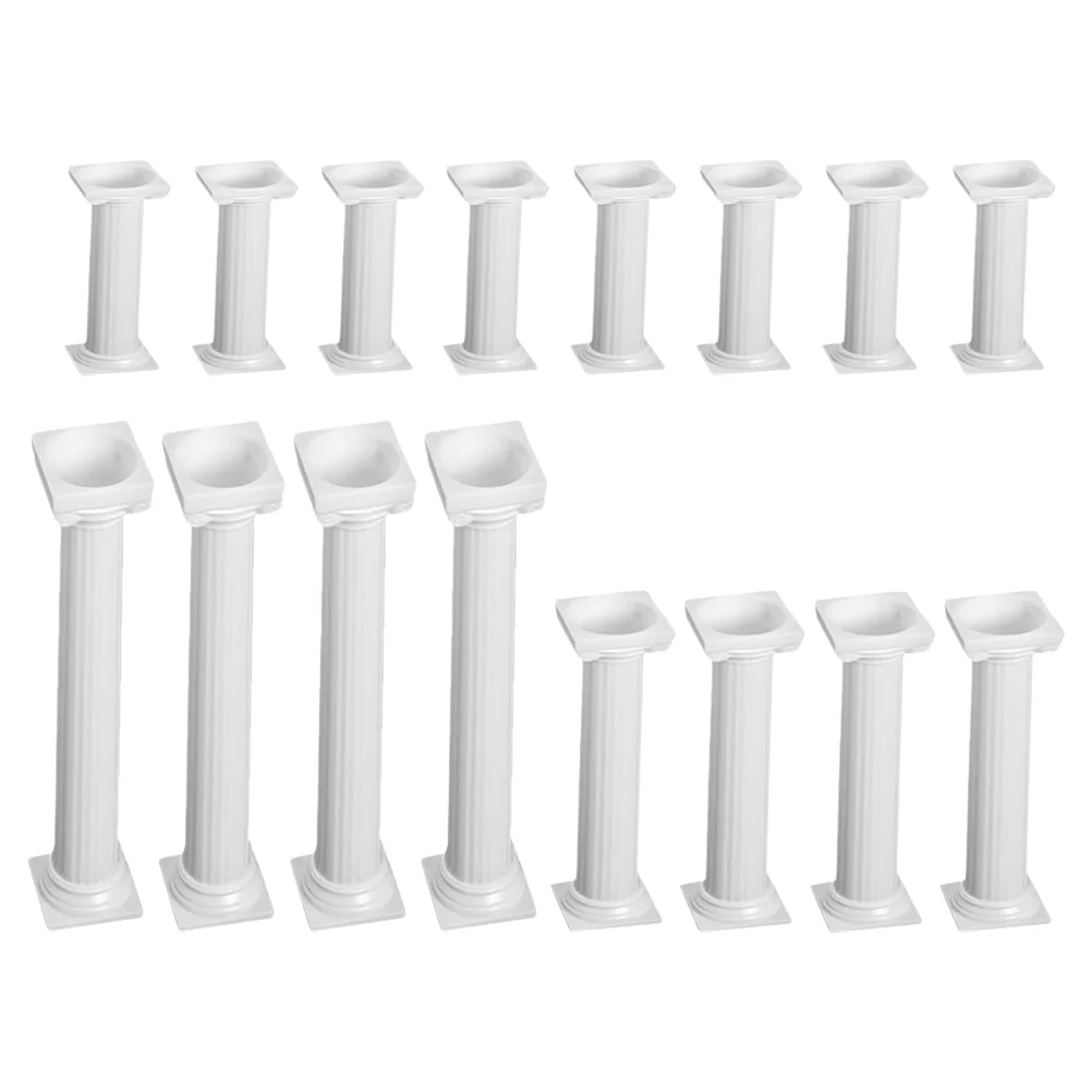 16 Pcs Pin Cake Support Stand Decoration Plastic Pedestal Supports for Stacking