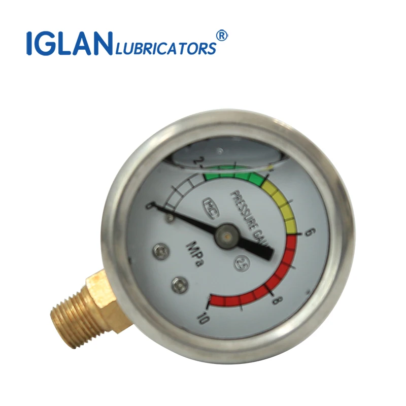 PT1/8 Manometer Pressure Gauge 0/60Mpa Measuring Range IGLAN Aadial Pressure Gauge Stainless Steel Oil Hydraulic Pressure Gauge