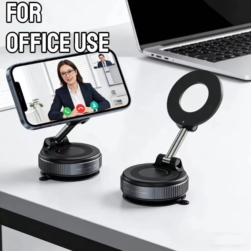 Upgraded Foldable Magnetic Car Phone Holder – N52 Magnet, 360° Rotatable, Dashboard Suction Cup, ABS, with Wrench & Mount Pad, image 6