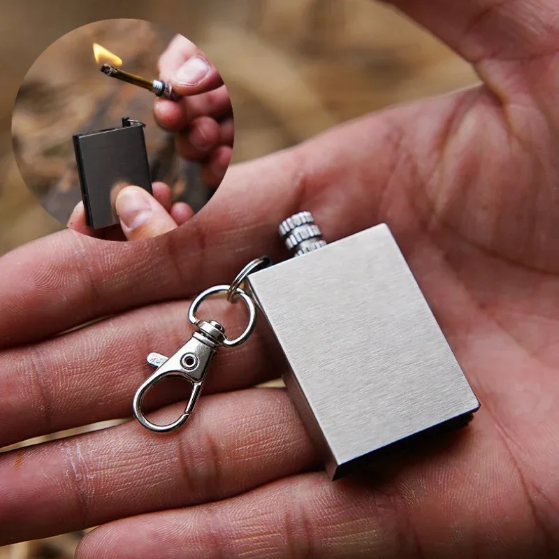 Outdoor Mini Unbreakable Match Emergency Survival Waterproof Ignite Fire Windproof Outdoor Small Lighter Artifact