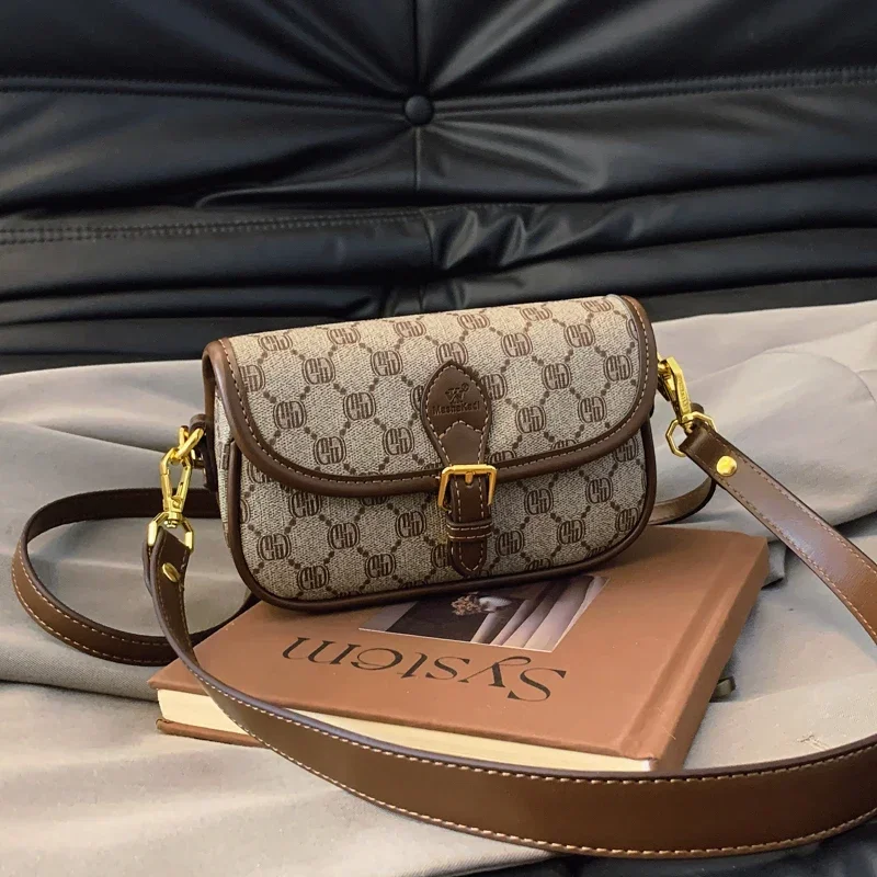 

Уникальная винтажная сумка-мессенджер с буквенным логотипом, роскошная минималистичная сумка через плечо для женщин, стильный однотонный кожаный кошелек-шоппер