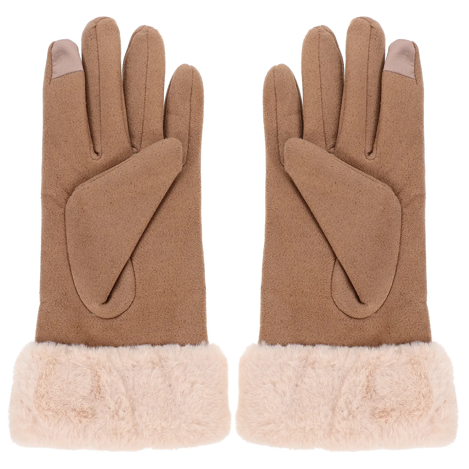 

1 Pair Warm Gloves Screen Winter Riding Gloves Thickened Thermal Soft Lining Ladies Outdoor Protect Hand