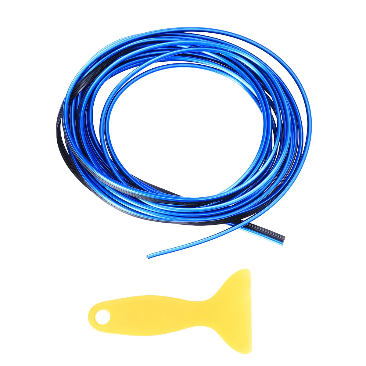 5M Car Interior Trim Strip Flexible Decorative Moldings Auto Seal Trim Strip Electroplating Blue Car Styling Protection Gap