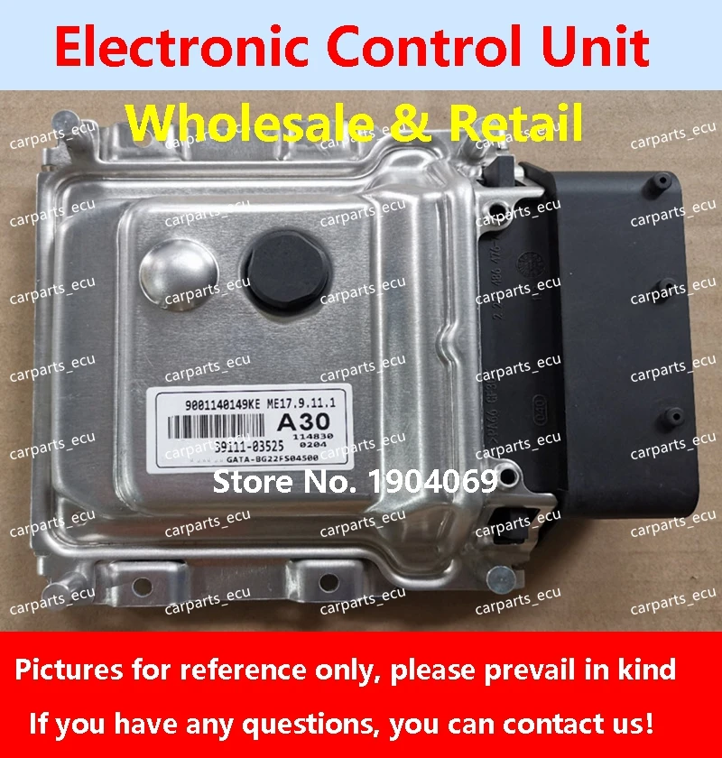 

39111-03525 A30 For Hyundai kia rio cerato car Engine computer board ME17.9.11.1 39103-2B390 ECU 39131-2B020 SA2